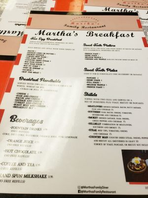 Menu photo 8 Martha's Family Restaurant Seffner, FL