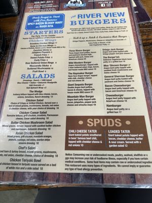 Menu photo 4 River View Grill & Bar Three Rivers, CA
