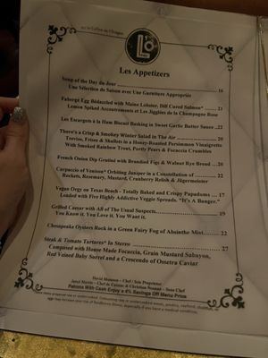 Menu photo 8 L'Opossum Richmond, VA
