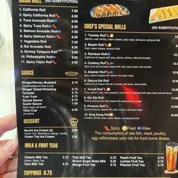Sushi Yaki - Menu - Bubble Tea Near Me - Terrell, Texas Sushi Yaki - Menu - Bubble Tea Near Me - Terrell, Texas