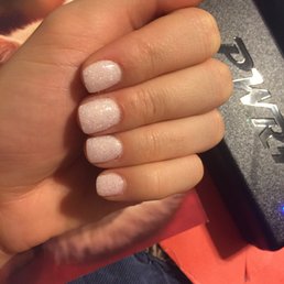 Powder dip on my natural nails. Obsessed is an understatement! Thanks Aria :)