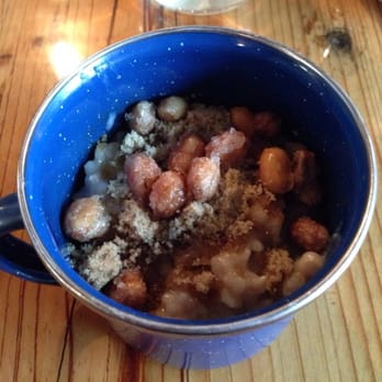 Kitchen Table - Brunch 1-2-3's 2 brown rice cereal w brown sugar and peanuts.  Yum!  8/10/14 - New American Near Me - Omaha, Nebraska