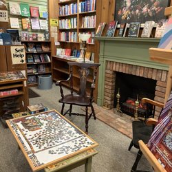 Fireside Book Shop - Sitting area with puzzle