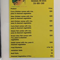 Unruly Jamaican Cuisine - Menu (September 2, 2023)