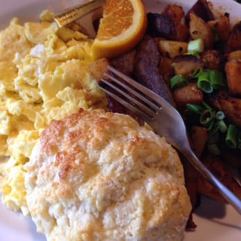 Half Day Cafe - My drop biscuit with eggs and bacon. Yum yummy - Breakfast & Brunch Near Me - Kentfield, California Half Day Cafe - My drop biscuit with eggs and bacon. Yum yummy - Breakfast & Brunch Near Me - Kentfield, California