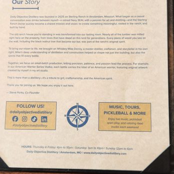 Daily Objective Distillery - Distilleries Near Me - Amsterdam, Missouri
