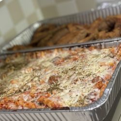 Premier pizza - Baked Ziti with Meatballs and chicken for catering