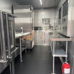 Hutch’s Notorious Pig Bbq - Inside of food trailer