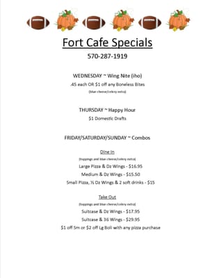 Menu photo 2 Fort Cafe Forty Fort, PA Menu photo 2 Fort Cafe Forty Fort, PA