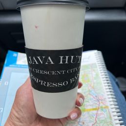 Red-eye (house coffee with a shot of espresso) heading up the coast to Oregon. Red-eye (house coffee with a shot of espresso) heading up the coast to Oregon.