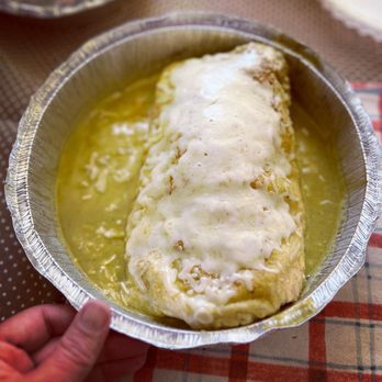 El Canton De La Patrona - My gigantic carnitas burrito - I got it wet with green sauce - SO GOOD! - Mexican Near Me - Duarte, California