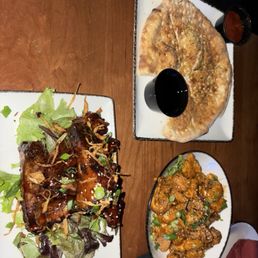 Ribs Focaccia bread 50/50 : shrimp and calamari Ribs Focaccia bread 50/50 : shrimp and calamari