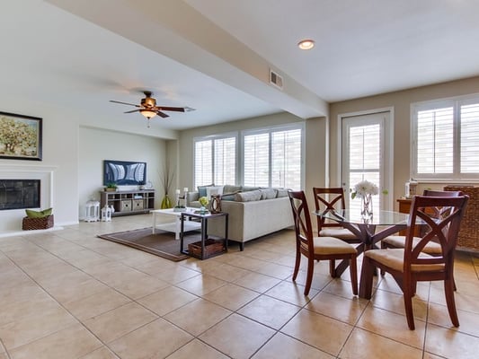 Photo of Sherry Kotvis - Carrington Real Estate Services - Menifee, CA, US. Cloverdale has Plantation Shutters throughout