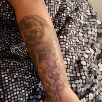 Hotrod Tattoo - Owl and flowers completely healed - Tattoo Near Me - Chandler, Arizona Hotrod Tattoo - Owl and flowers completely healed - Tattoo Near Me - Chandler, Arizona