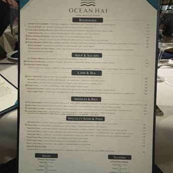 Ocean Hai - Menu - New American Near Me - Clearwater Beach, Florida Ocean Hai - Menu - New American Near Me - Clearwater Beach, Florida