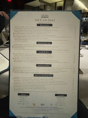 Menu photo 4 Ocean Hai Clearwater Beach, FL Menu photo 4 Ocean Hai Clearwater Beach, FL