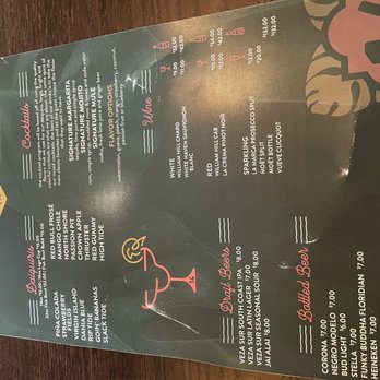14 North Daiquiri Bar - Drink menu - Cocktail Bars Near Me - Dania Beach, Florida