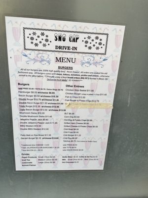 Menu photo 6 Sno Cap Ice Cream Sisters, OR