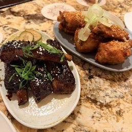 Spare ribs & spiced rubbed chicken wings Spare ribs & spiced rubbed chicken wings