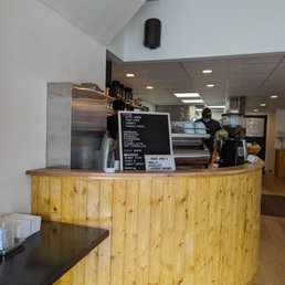the front desk of the restaurant