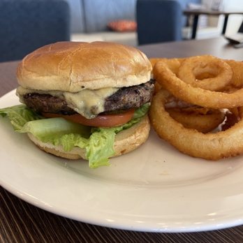 Hilton Garden Inn Mattoon - Stix Wagyu Burger. Definitely pre-formed and frozen. Also, it's advertised as coming with a side of chipotle mayo, but I never got any. - Hotels Near Me - Mattoon, Illinois