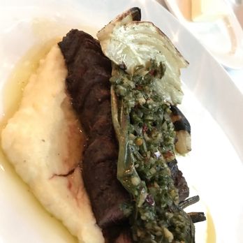 Grace - Main course- steak with polenta cheese - New American Near Me - Fort Worth, Texas