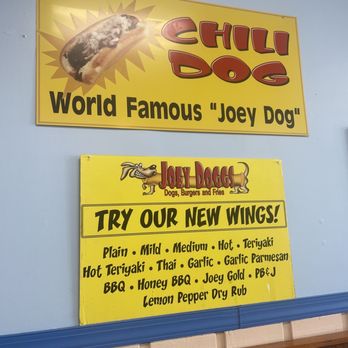 Joey Doggs - a hot dog and a hot dog sign - Burgers Near Me - Surfside Beach, South Carolina