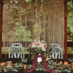 Amanda Karam Floral - Sweetheart table, my bridal bouquet was the perfect centerpiece.