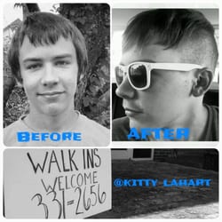 Rock Paper Scissors Salon - Modern trendy boys cut by Kitty