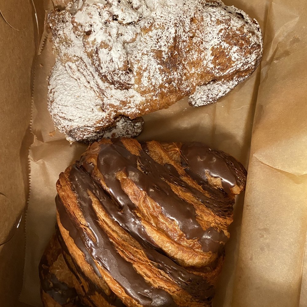 Wildflour Pastry - Pecan croissant and chocolate croissant - Desserts Near Me - Charleston, South Carolina