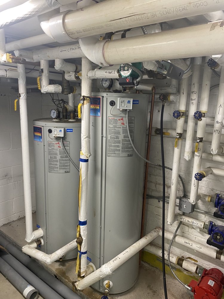 Slide of plumbing service