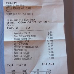 Le Tummy - Notre addition pour 2 adultes et 2 enfants