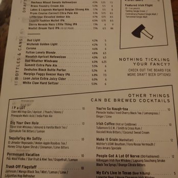 Farm Town Brew Hall - Drink menu - Axe Throwing Near Me - Farmington, Minnesota