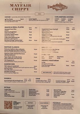 Menu photo 7 The Mayfair Chippy London, XGL Menu photo 7 The Mayfair Chippy London, XGL