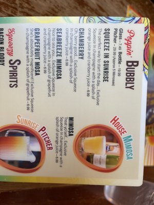 Menu photo 8 Squeeze In Reno, NV