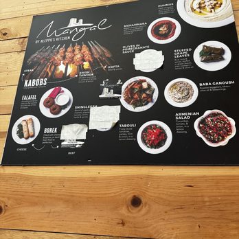 Mangal - Menu because we ate our food so fast! - Middle Eastern Near Me - Anaheim, California