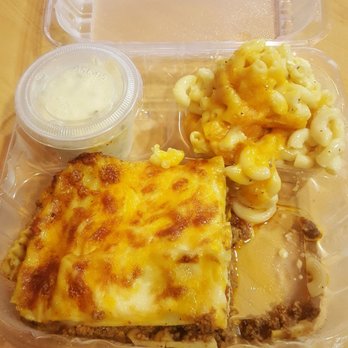 Triangle Deli - Lasagna (Tuesday Special) with Baked Macaroni and Potato Salad - Soul Food Near Me - New Orleans, Louisiana Triangle Deli - Lasagna (Tuesday Special) with Baked Macaroni and Potato Salad - Soul Food Near Me - New Orleans, Louisiana
