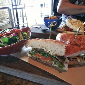 Scaddabush - Prosciutto & grilled veggies sandwich with a house salad (included) on the side - Italian Near Me - Richmond Hill, Ontario Scaddabush - Prosciutto & grilled veggies sandwich with a house salad (included) on the side - Italian Near Me - Richmond Hill, Ontario