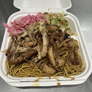 BB's Teriyaki Grill - Spicy Chicken & Regular Chicken, cabbage salad, stir fry veggies, and yakisoba noodles - Asian Fusion Near Me - Seattle, Washington BB's Teriyaki Grill - Spicy Chicken & Regular Chicken, cabbage salad, stir fry veggies, and yakisoba noodles - Asian Fusion Near Me - Seattle, Washington