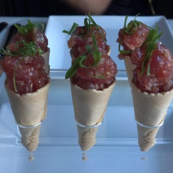 Chef Chai - Ahi Tartar with guacamole served in a cone......... - Asian Fusion Near Me - Honolulu, Hawaii