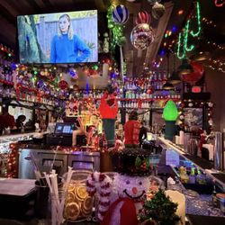 Rreal Tacos - Sugar Hill - Bar Decor and our view for dinner