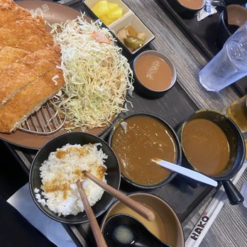 Hako - Chicken Katsu with BOTH of the curries - Sushi Bars Near Me - Irvine, California Hako - Chicken Katsu with BOTH of the curries - Sushi Bars Near Me - Irvine, California