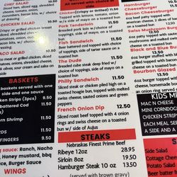 Micheal J's Bar and Grill - Menu