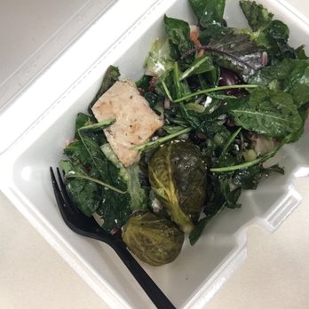 BJ's Restaurant & Brewhouse - Kale and Brussel Sprout salad with chicken - Pizza Near Me - La Mesa, California BJ's Restaurant & Brewhouse - Kale and Brussel Sprout salad with chicken - Pizza Near Me - La Mesa, California