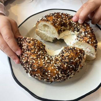 Wise Sons - JCC - Everything bagel with veggie cream cheese - Bagels Near Me - San Francisco, California Wise Sons - JCC - Everything bagel with veggie cream cheese - Bagels Near Me - San Francisco, California