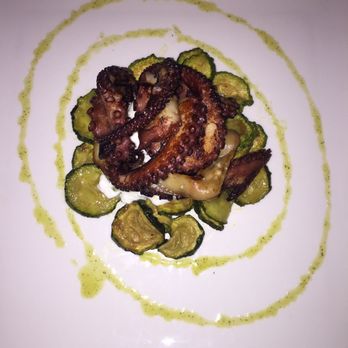 La Piazzetta - Grilled octopus with zucchini and bufalo cheese (seasonal specialty) - Italian Near Me - Amalfi, SA La Piazzetta - Grilled octopus with zucchini and bufalo cheese (seasonal specialty) - Italian Near Me - Amalfi, SA