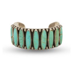 Earths Treasures - Turquoise sterling silver cuff.