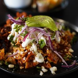 Porque No? Tacos - Chilaquiles with Al Pastor