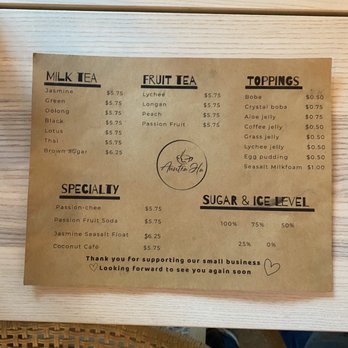 Auntea Ha - Current menu/prices - Bubble Tea Near Me - Portland, Oregon Auntea Ha - Current menu/prices - Bubble Tea Near Me - Portland, Oregon