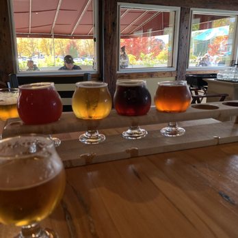 Basecamp Brewing - Beer flight. Nachos. Ravioli. - Brewpubs Near Me - Lincoln, New Hampshire